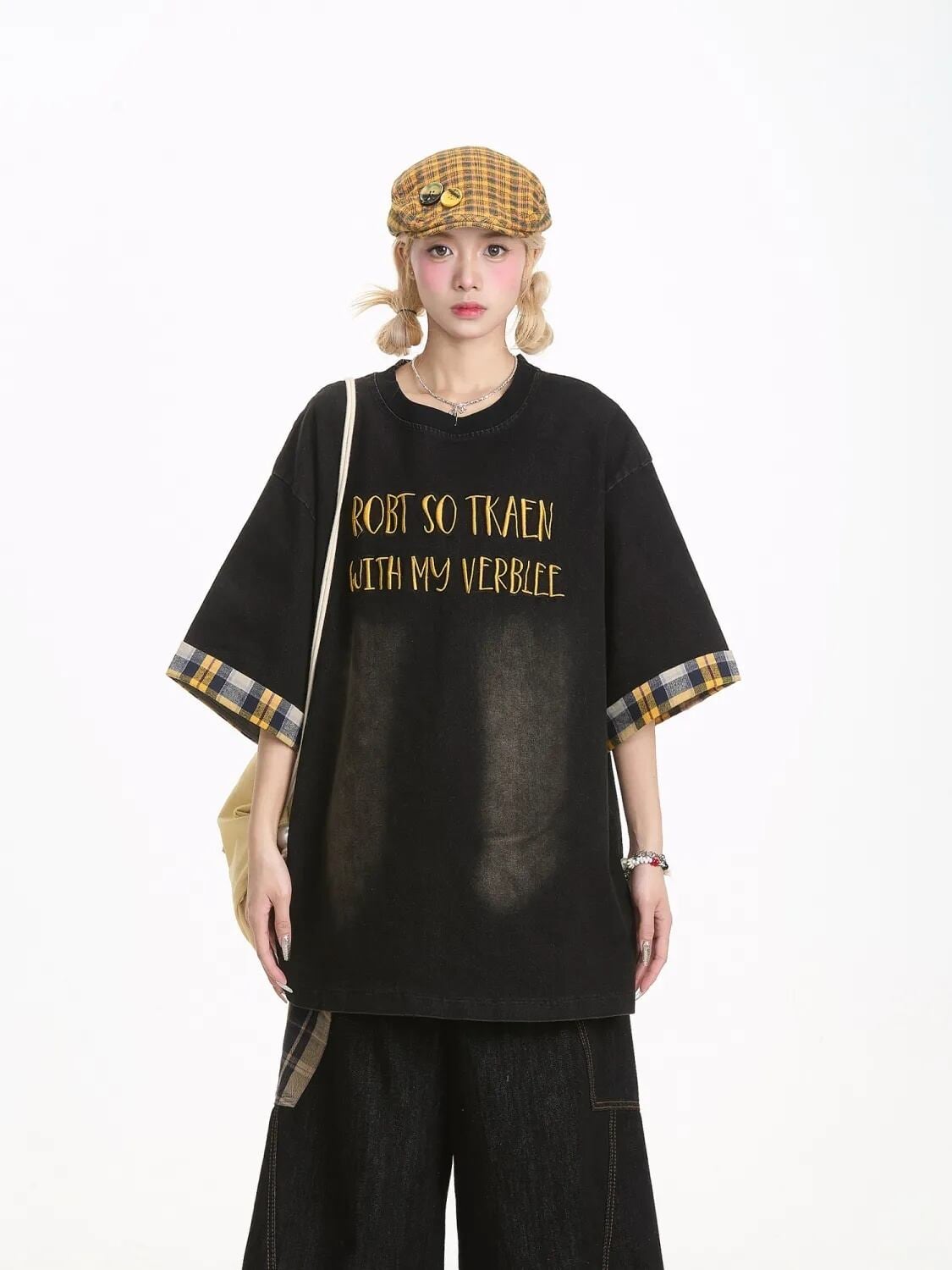 デニム 売れ筋 おすすめ 絶対流行 早い者勝ち カジュアル男女兼用 2色選択 Tシャツ<U-11340>