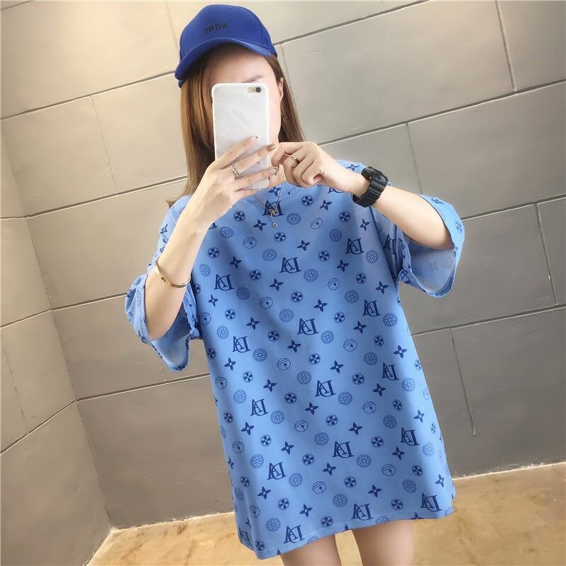 高級感溢れる プリント 美感いっぱい Tシャツ カットソー＜U-3316＞