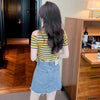 カジュアル 切り替え オシャレ度満点 プリント Tシャツ カットソー＜U-3565＞