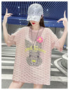 話題沸騰中 キュート カジュアル ホットダイヤモンド 半袖Tシャツ＜U-8626＞
