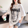 美人度アップ 切り替え ファッション プリント Tシャツ カットソー＜U-3399＞