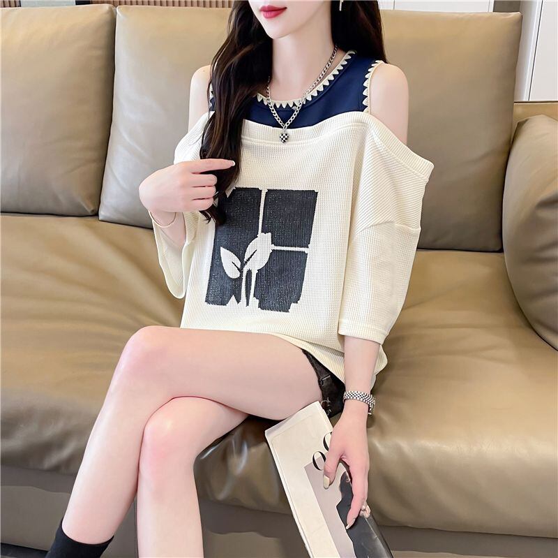 好感度100％ ラウンドネック キュート 半袖 Tシャツ ＜U-8628＞