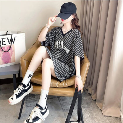 ゆったり感アップ 切り替え オシャレ度満点 プリント Tシャツ カットソー＜U-3387＞