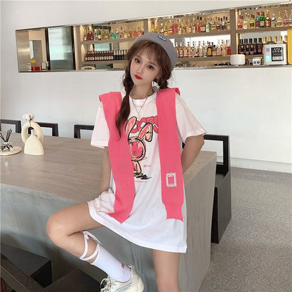 早い者勝ち 早い者勝ち 絶対流行 カジュアル 2色選択 Tシャツ+カウルネック<U-11153>