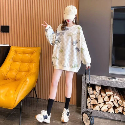 着せ ルーズ デザイン感 長袖 スウェット パーカー トップス＜U-2168＞