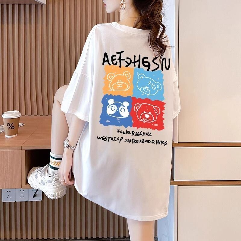 大活躍 プリント カジュアル 5色選択 半袖Tシャツ＜U-8584＞