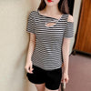 カジュアル 切り替え オシャレ度満点 プリント Tシャツ カットソー＜U-3565＞