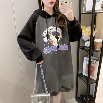 大人気厚手フード付きロングパーカー全3色＜U-4474＞
