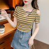 カジュアル 切り替え オシャレ度満点 プリント Tシャツ カットソー＜U-3565＞