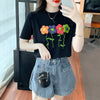 個性的なデザイン プリント 一目惚れ Tシャツ カットソー＜U-3273＞