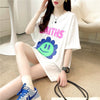 美人度アップ 切り替え ファッション プリント Tシャツ カットソー＜U-3412＞