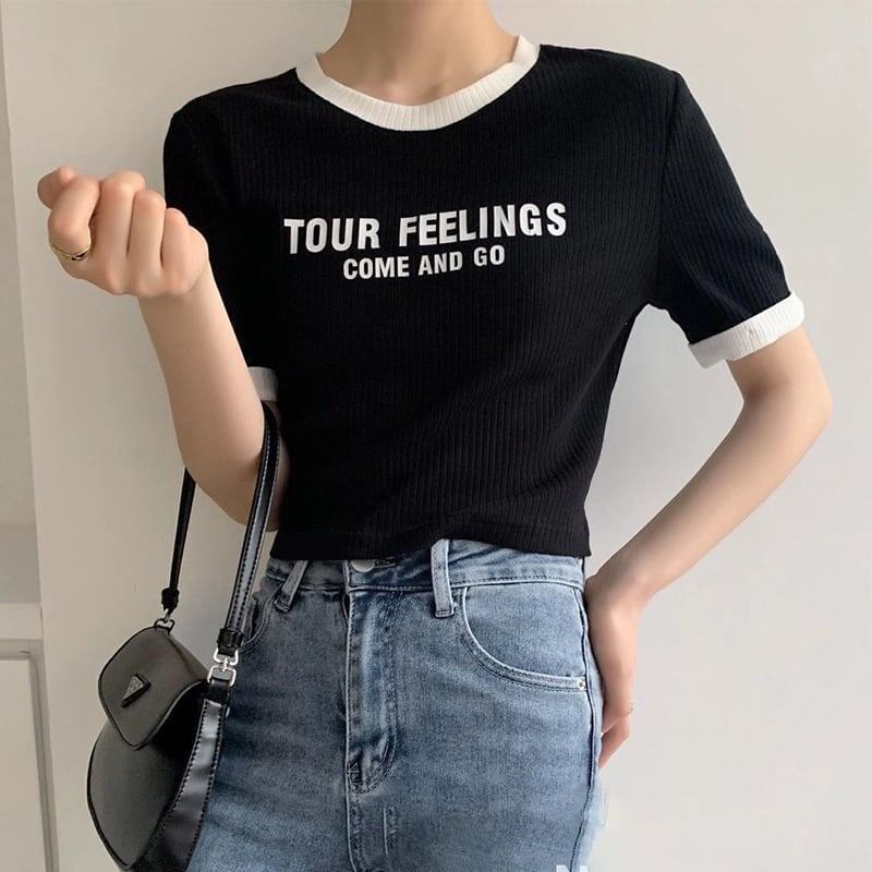 ゆったり感アップ アルファベット ファッション Tシャツ カットソー＜U-3077＞