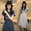 売り切れ必至 簡潔 上質 半袖Tシャツワンピース<U-8288>