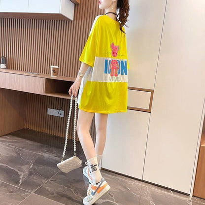 気質満点 ラウンドネック キュート 半袖Tシャツ ＜U-8647＞