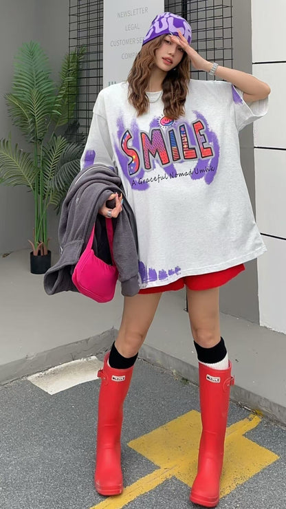 おすすめ 好感度UP 美人度アップ カジュアル 全4色 半袖 Tシャツ ＜U-11234＞
