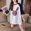 好感度UP ラグランTシャツ カラーマッチング 三色 プリント半袖 ＜U-3014＞