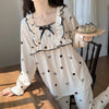 超人気 ファッション 大人可愛い キュート 上質 フレアスリーブ パジャマ<U-4927>