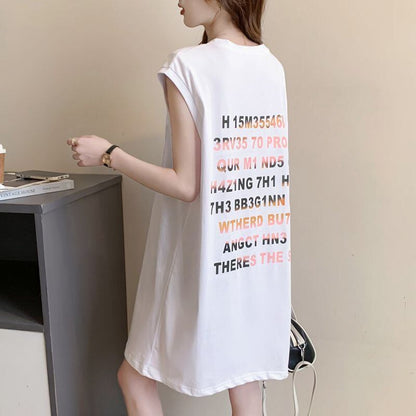真夏も快適 着心地良い ファッション感満々 プリント全4色 ノースリーブ Tシャツ カットソー＜U-9161＞