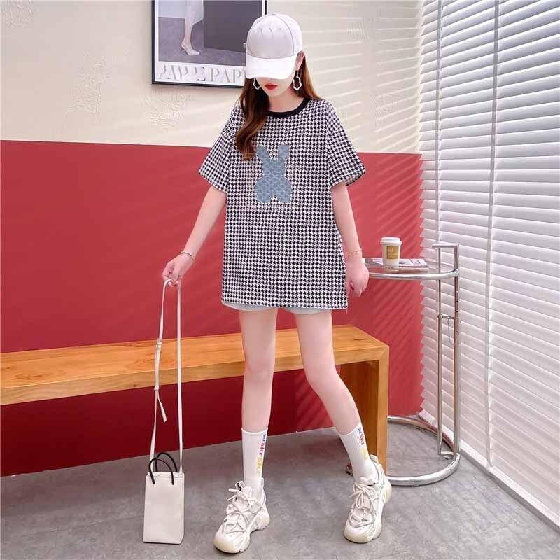 カジュアル 千鳥格子 オシャレ度満点 Tシャツ カットソー＜U-3076＞