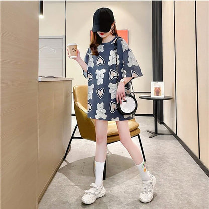 好感度満載 プリント 美感いっぱい Tシャツ カットソー＜U-3343＞