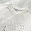 美人度アップ ウサギ ビジュー ロング Tシャツ 三色 ゆったり半袖＜U-2945＞