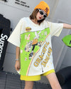 着回し力抜群 ファッション 個性派 レース プリント全3色 半袖Tシャツ<U-8981>