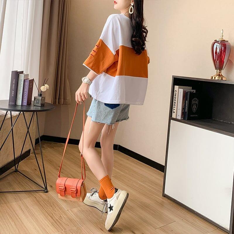 オシャレ度満点 3色選択可 美感いっぱい Tシャツ カットソー＜U-3042＞