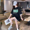 新作 プリントTシャツ ロング アルファベット オーバーサイズ＜U-2808＞