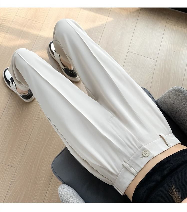 超人気 9分丈スラックスパンツ ファッション 通勤パンツ<U-8182>
