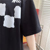 デザイン感 切り替え チャーミング プリント Tシャツ カットソー＜U-3586＞
