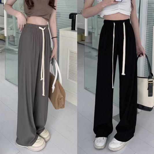 ルーズ 引き紐 ファッション ワイドパンツ ボトムス＜U-3032＞