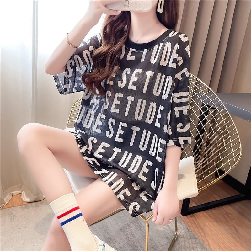 スタイリッシュ 一目惚れ アルファベット Tシャツ カットソー＜isf-3043＞