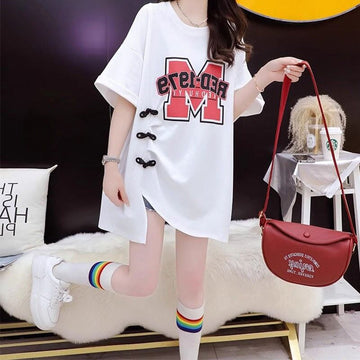 超人気 特別デザイン 美人度アップ ゆったり二色 半袖Tシャツ＜U-8038＞