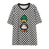 新商品 プリントTシャツ チェック柄 ゆったり半袖＜U-8694＞