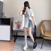 今季マストバイ タイルアップ ファッション感満々 プリント 4色選択 半袖Tシャツ＜U-9245＞