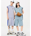 売り切れ必至 ファッション 超人気 男女兼用 ノースリーブＴシャツⅹパンツセット全5色<U-8754>