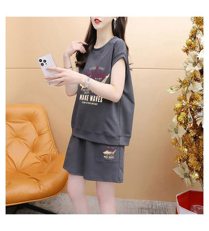 今季マストバイ ファッション カジュアル 半袖Ｔシャツⅹパンツセット全3色 <U-8265>