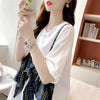 美人度アップ プリント 美腿効果抜群 Tシャツ カットソー ワンピース＜U-3357＞