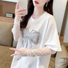 話題沸騰中 レイヤード風 美人度アップ ルーズ Tシャツ ＜U-8707＞