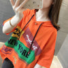 オシャレ度満点 切り替え カジュアル プリント Tシャツ カットソー＜U-3491＞