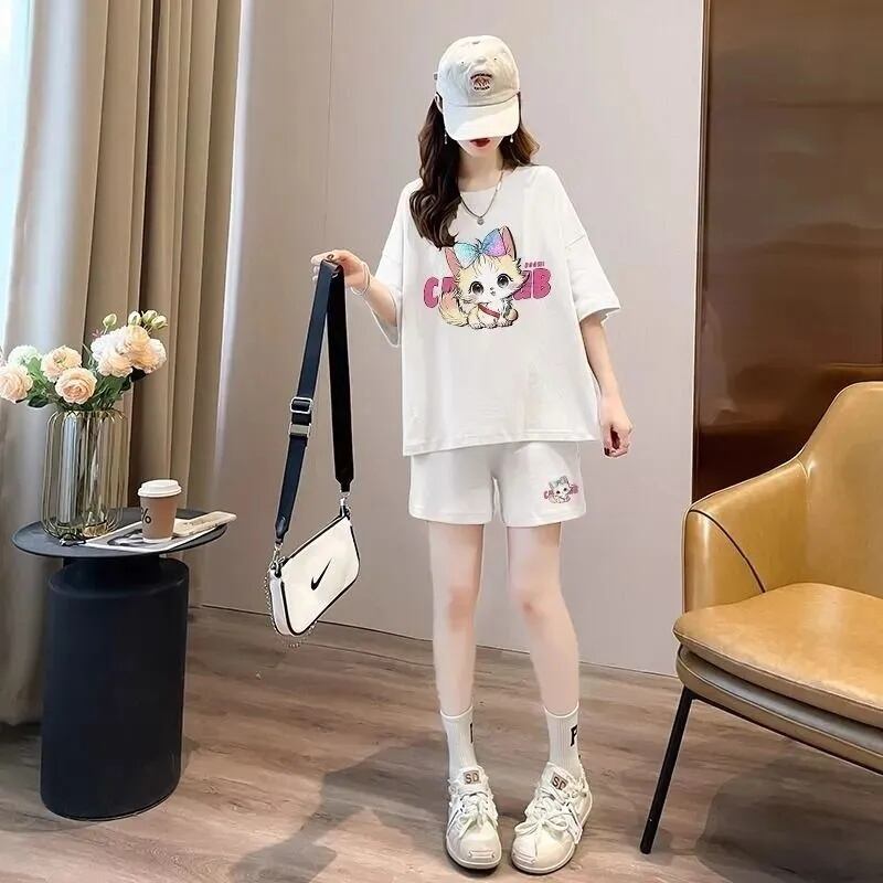 絶対欲しい カジュアル 夏に嬉しい機能付き 半袖Ｔシャツⅹパンツセット全4色<U-11268>