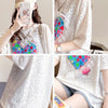オシャレ度満点 プリント 高級感溢れる Tシャツ カットソー＜U-3336＞