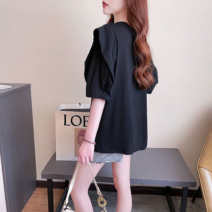 売り切れ必至 簡潔 個性派 ファッション 全3色 半袖Tシャツ<U-8514>