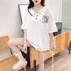 絶対欲しい キュート 定番シンプル 切り替え 全2色 半袖Tシャツ<U-8742>