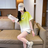 新商品 カジュアル グラデーション プリント 全3色 半袖Tシャツ<U-9214>