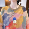 売り切れ必至 絞り染め ファッション プリント 2色選択 半袖Tシャツ＜U-8573＞
