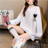 シンプル 切り替え ファッション プリント Tシャツ カットソー＜U-3664＞