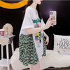 デザイン感 プリント チャーミング Tシャツ カットソー ワンピース＜U-3508＞