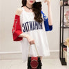 個性的なデザイン プリント 一目惚れ Tシャツ カットソー ワンピース＜U-3342＞