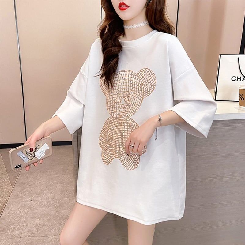 今季大好評 切り替え 美感いっぱい プリント Tシャツ カットソー＜U-3503＞
